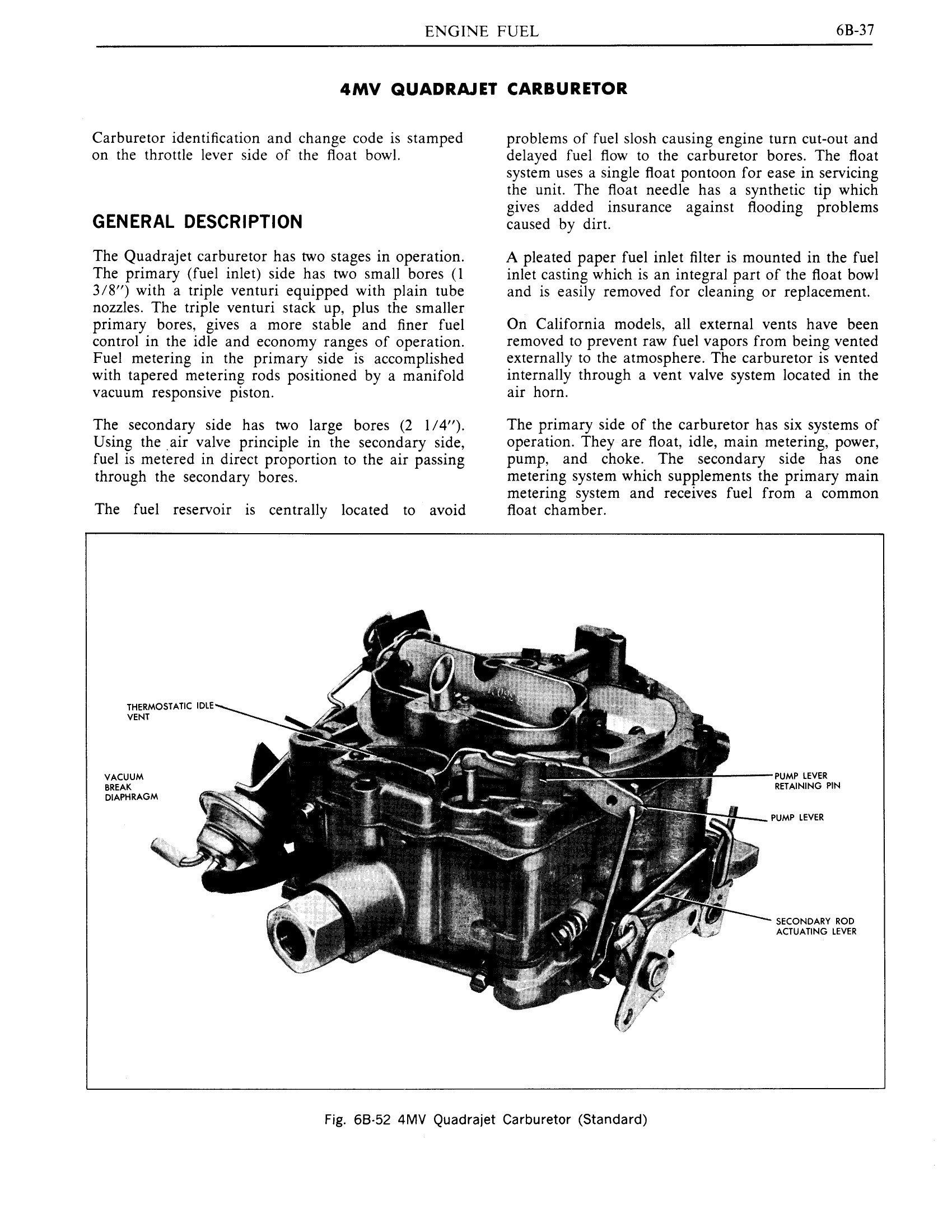 1970 Pontiac Chassis Service Manual - Engine Fuel Page 37 of 65